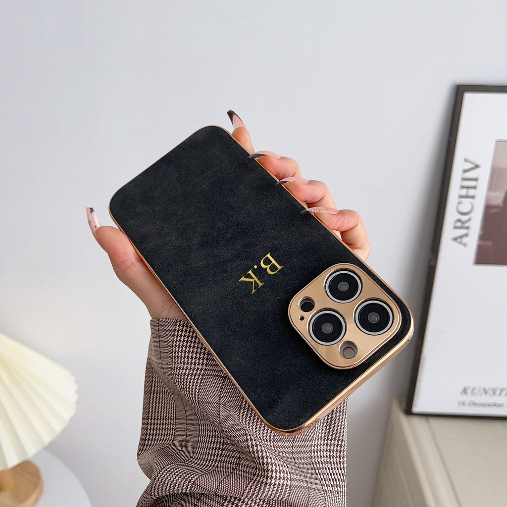 Capa de luxo em pele Luminex para iPhone — estrutura brilhante protetora