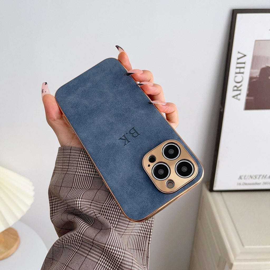 Capa de luxo em pele Luminex para iPhone — estrutura brilhante protetora