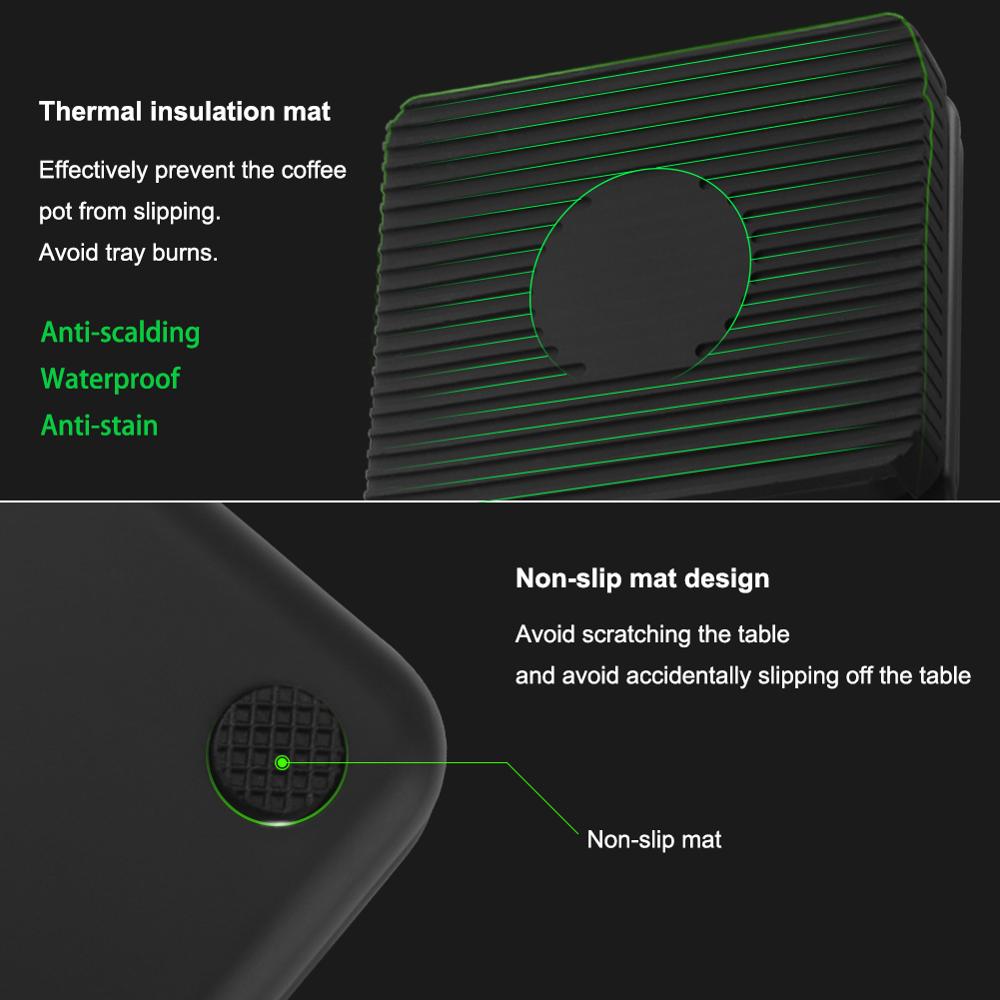 Digital Coffee Scale with Timer and Backlit LCD Display