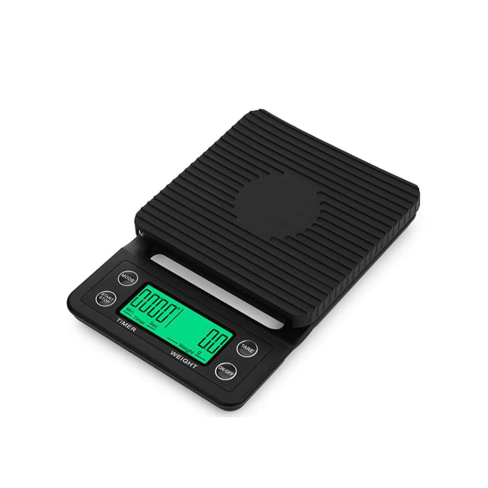 Digital Coffee Scale with Timer and Backlit LCD Display