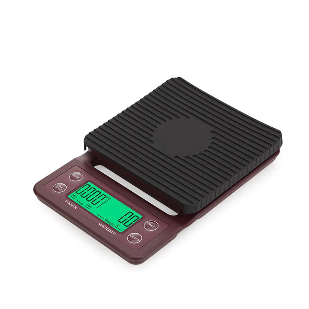 Digital Coffee Scale with Timer and Backlit LCD Display