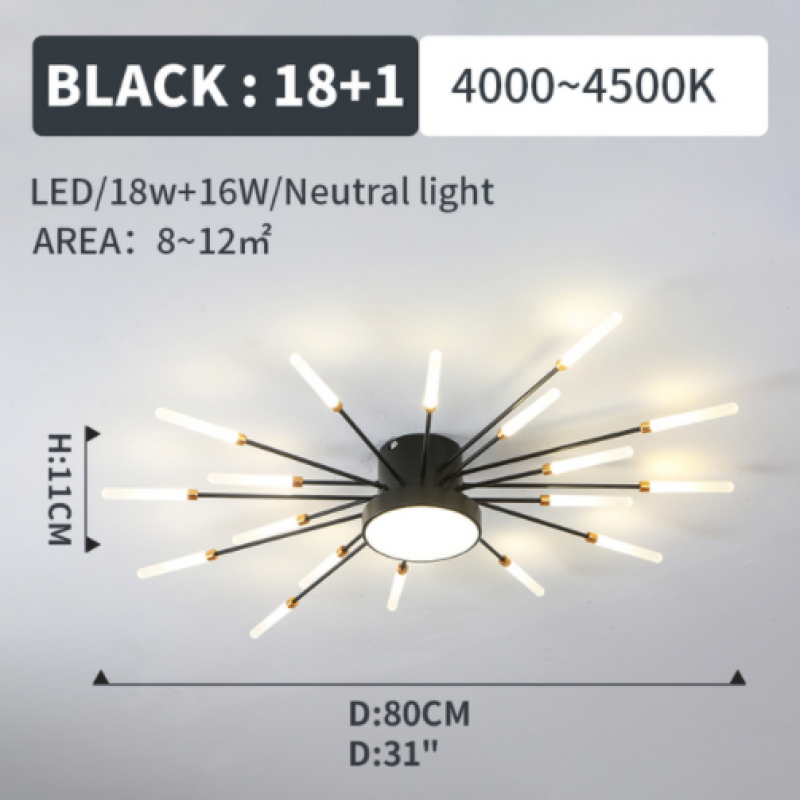 Wesley Modern Home Decoration Fireworks LED Ceiling Light | ventumra