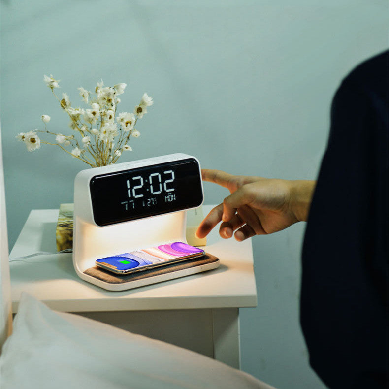 Solivon 3-in-1 Bed Lamp With Wireless Charger And LCD Alarm