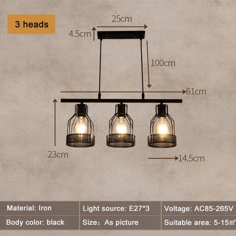 LumaNest Retro Bar Pendant Chandelier Handcrafted Fixture