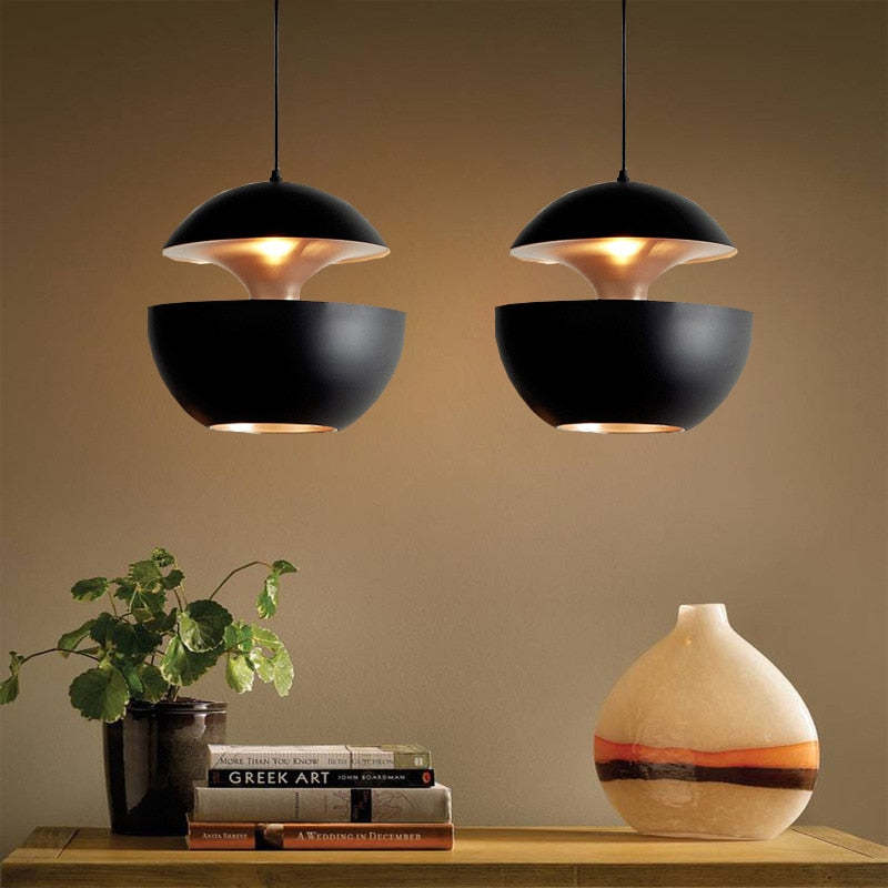 LumaNova Black and White LED Pendant Light for Interiors