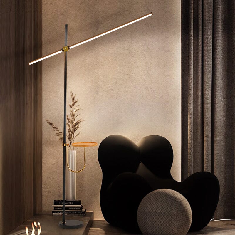 Elara 2-In-1 Modern Linear Floor Lamp With Smart Features