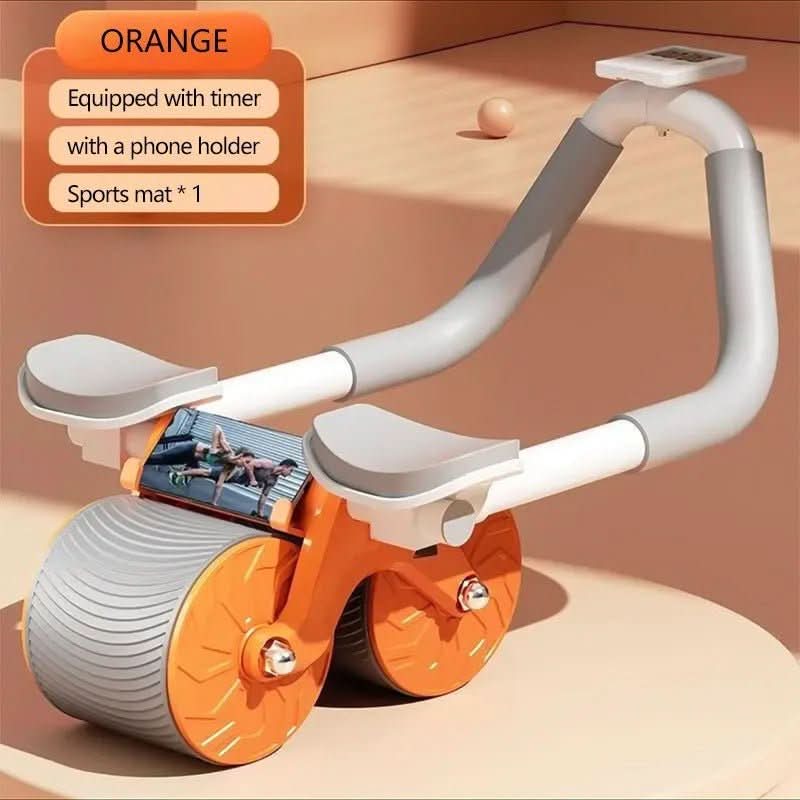 PulseFlex Fitness Roller — Spring-Assisted Design and Integrated Return Mechanism for Abdominal and Hip Training