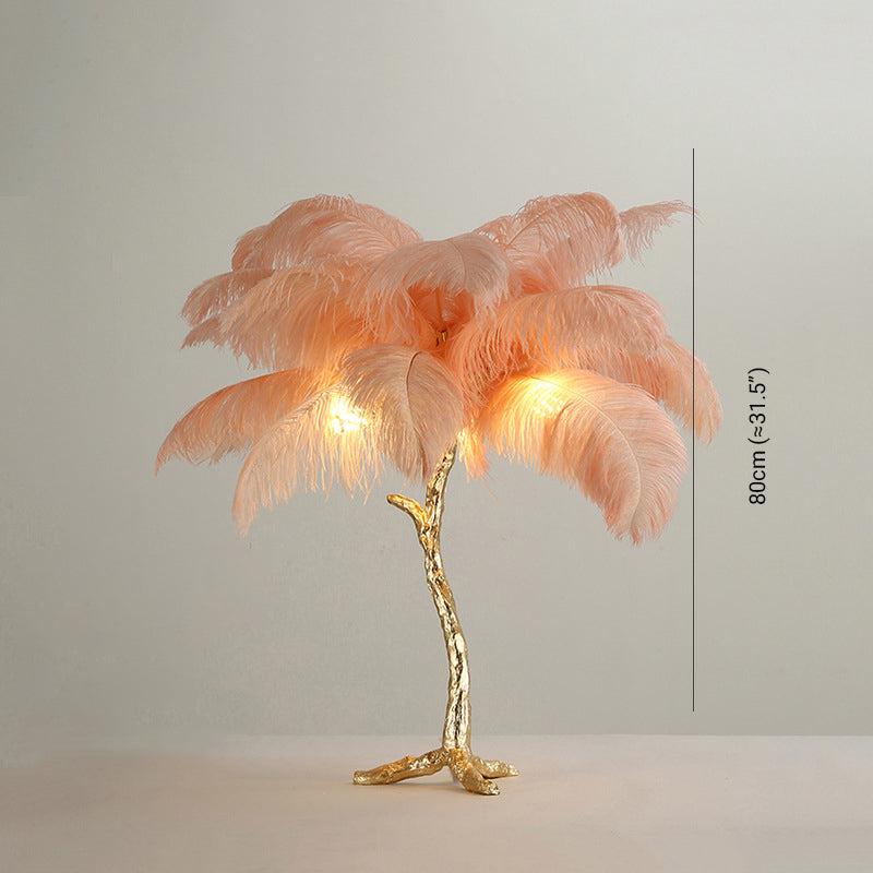 O'Moore Nordic Luxury Unique Ostrich Feather Floor Lamp/Table Lamp - Neutralighting