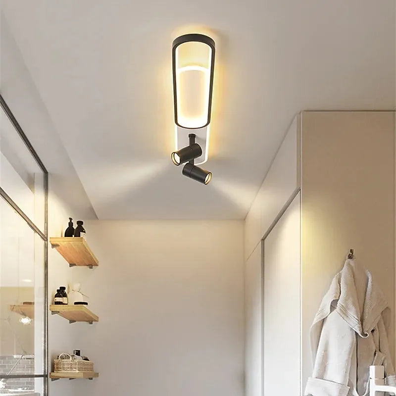 Aim Modern Ceiling Light Spotlight, Black/Gold | ventumra
