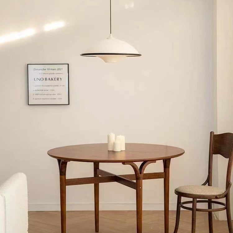 Novara | Minimalist UFO Pendant Light With Black Trim