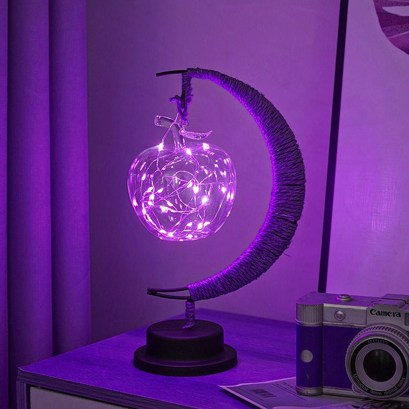Aurelle | Warm Glass Moon Lamp for Soft Ambient Lighting