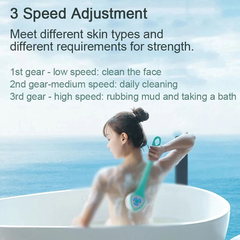Spinning Exfoliating Bath Brush with Long Handle | ventumra