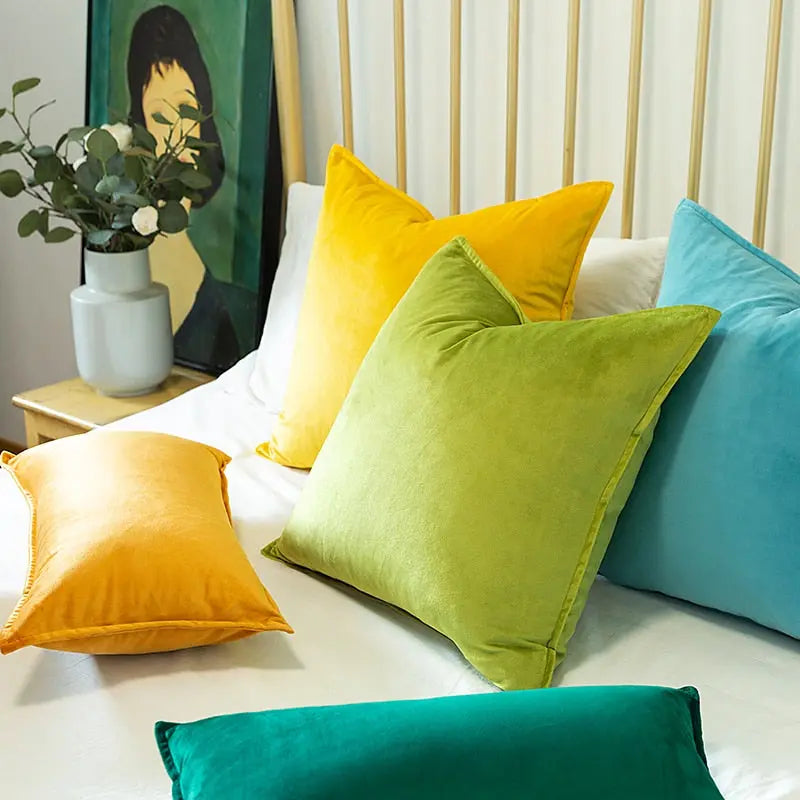 Plush Velvet Pillow Cover - European Design | ventumra
