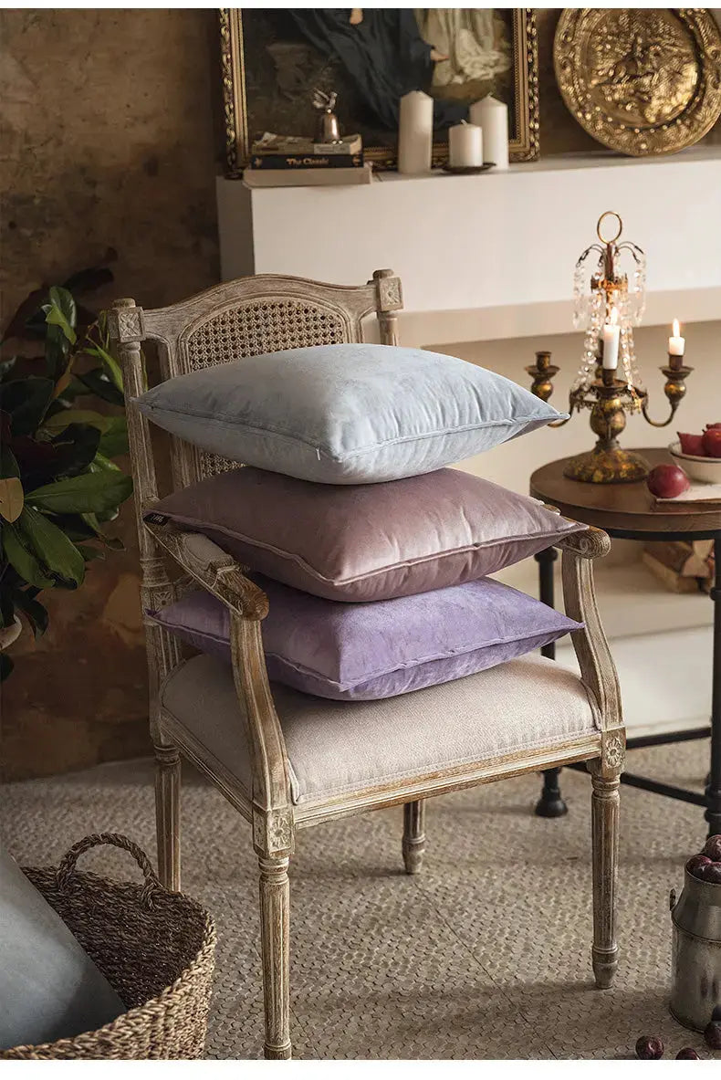 Plush Velvet Pillow Cover - European Design | ventumra