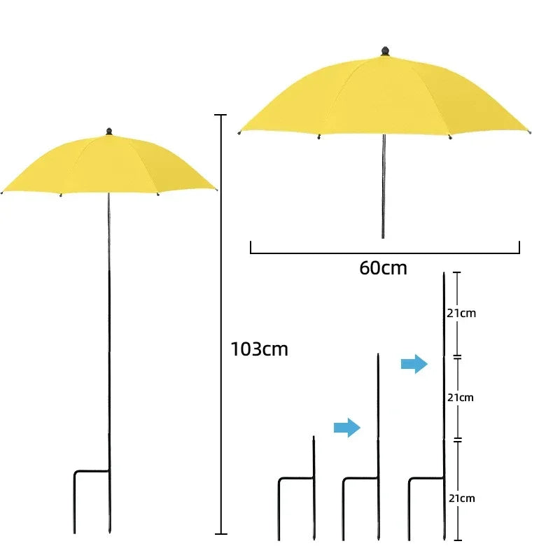 Pantalla protectora para plantas - Cubierta UV ajustable, estaca para suelo, Ø 60 cm