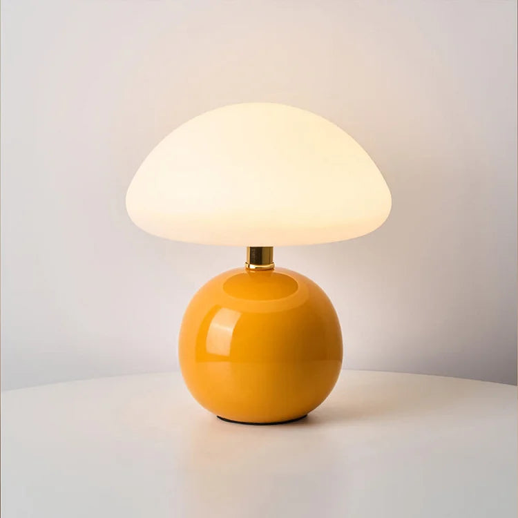 Mushio | Cream Bauhaus Mushroom Accent Lamp For Home Decor