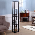 Minimalist Floor Lamp with Shelves for Modern Living