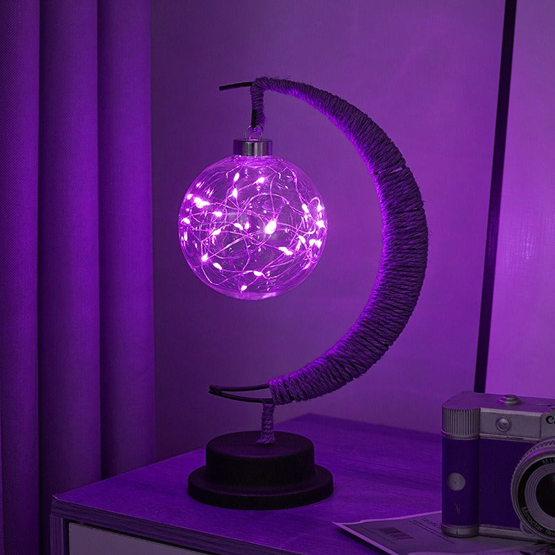 Aurelle | Warm Glass Moon Lamp for Soft Ambient Lighting