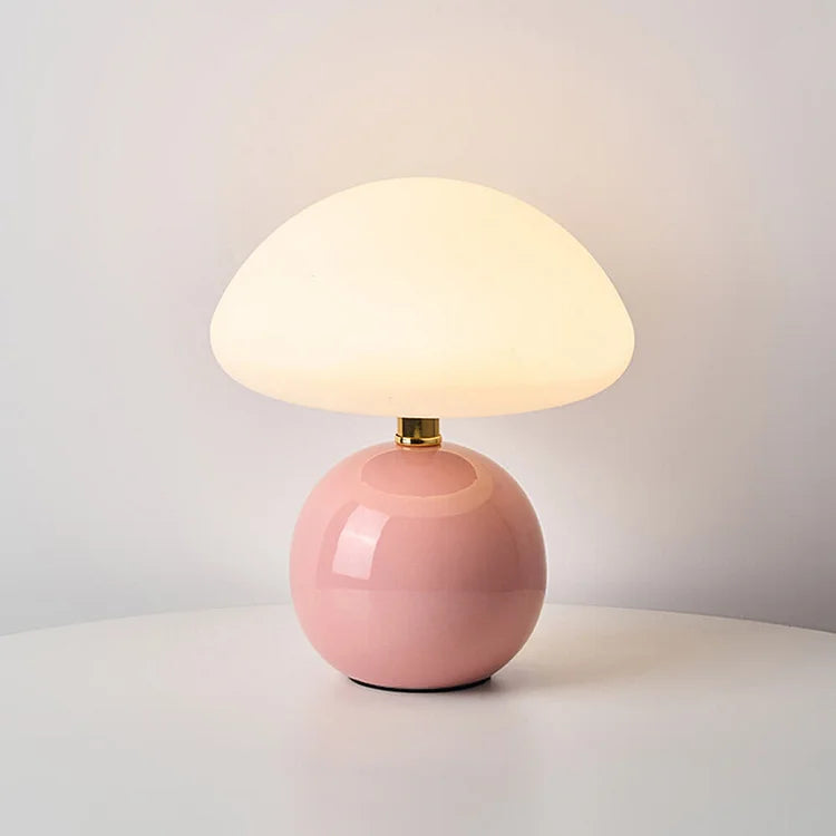 Mushio | Cream Bauhaus Mushroom Accent Lamp For Home Decor