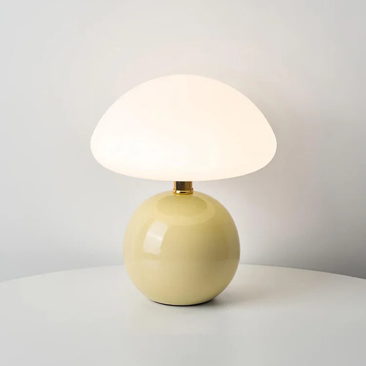 Mushio | Cream Bauhaus Mushroom Accent Lamp For Home Decor