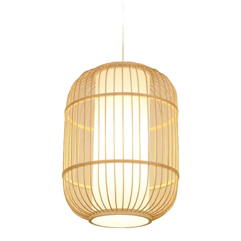 Kuro Hand-Woven Knitted Rattan Bamboo Vintage Pendant Light | ventumra