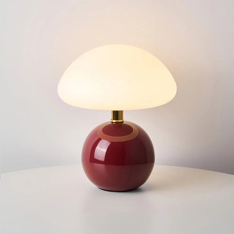 Mushio | Cream Bauhaus Mushroom Accent Lamp For Home Decor