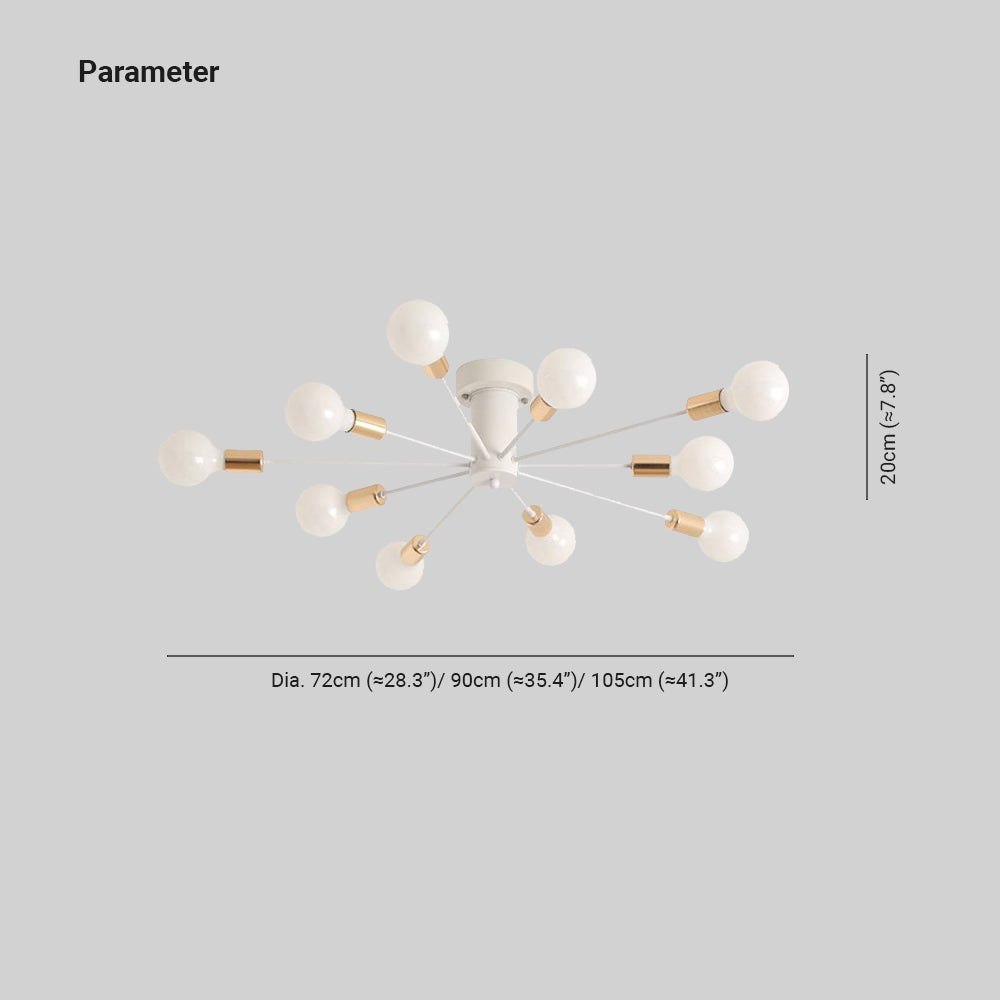 Silva Modern Simple Flush Mount Ceiling Light, 6/8/10 Heads | ventumra