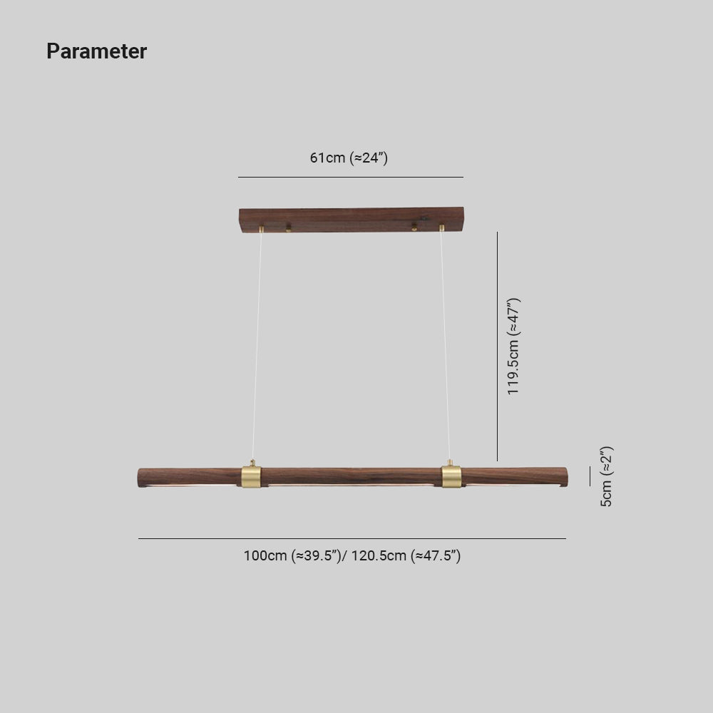 Muto Modern Minimalist Pendant Light, Metal Water Transfer Wood | ventumra