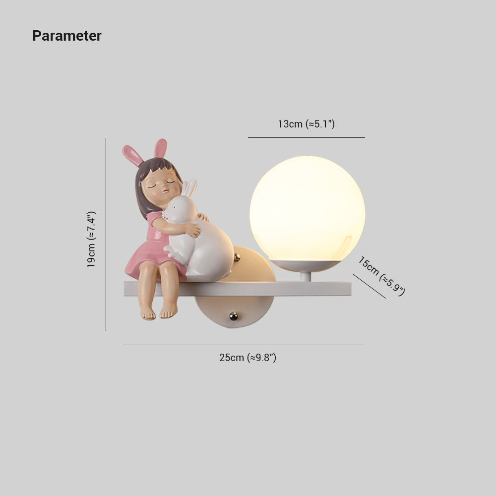 Aria Modern Metal/Glass Wall lamp, White & Pink | ventumra