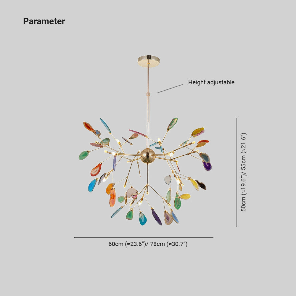 Arisha Flower Branch Semi-flush Mount Ceiling Light, 4 Colour | ventumra