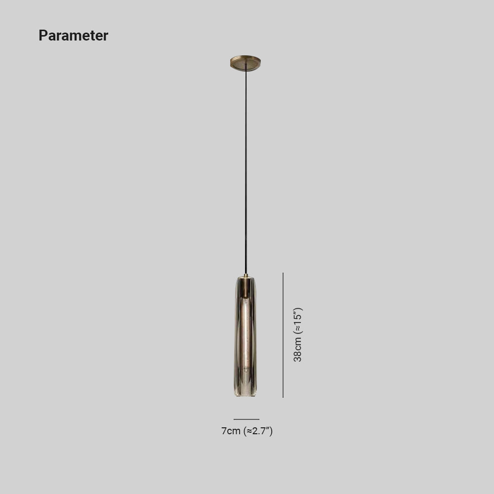 June Brass Designer Glass Pendant Lamp Smoky | ventumra
