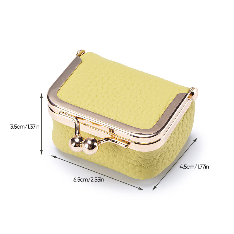 LuxeBox Mini-smykkeskrin — ekte skinn, gullspenne