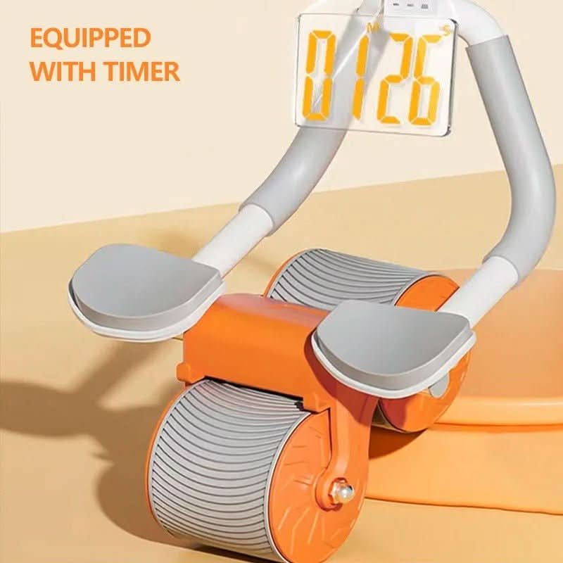 PulseFlex Fitness Roller — Spring-Assisted Design and Integrated Return Mechanism for Abdominal and Hip Training