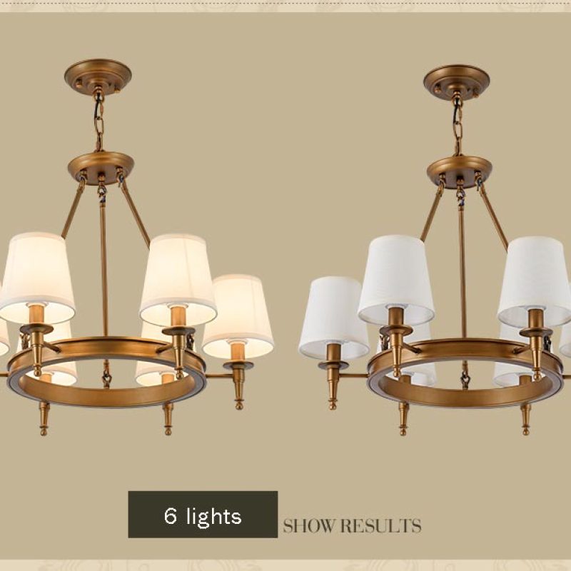 Silva vintage Ring Metal/Fabric Chandelier, Black/Copper | ventumra