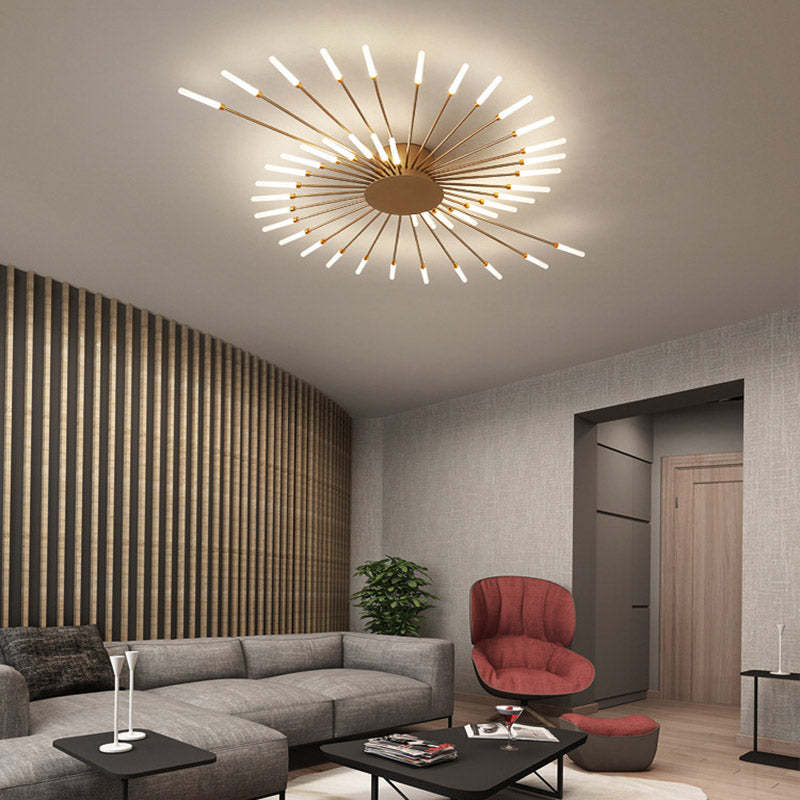 Wesley plafondslampe Fireworks, svart/gull | ventumra