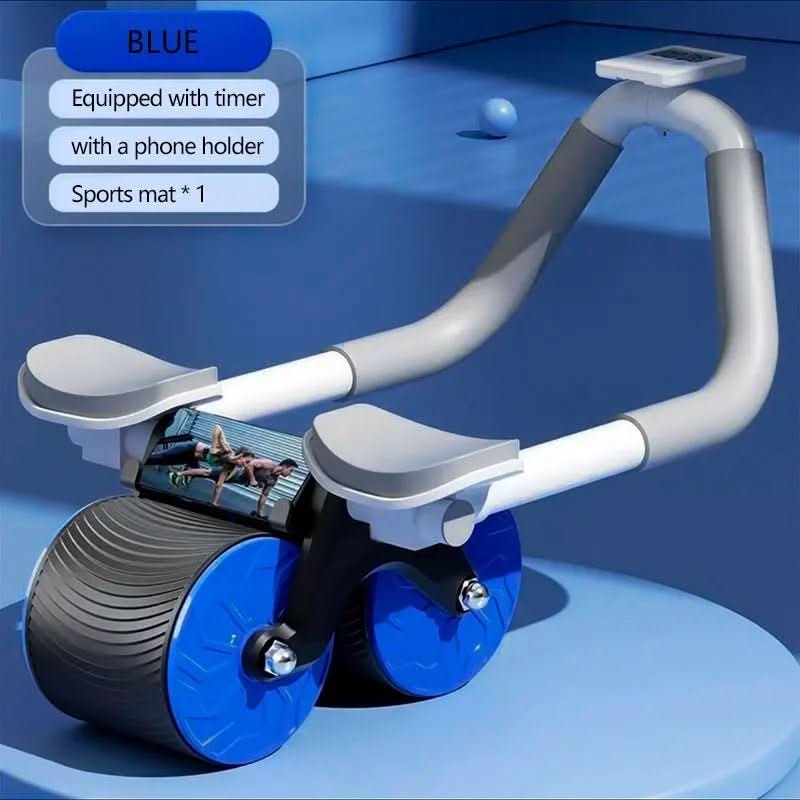 PulseFlex Fitness Roller — Spring-Assisted Design and Integrated Return Mechanism for Abdominal and Hip Training