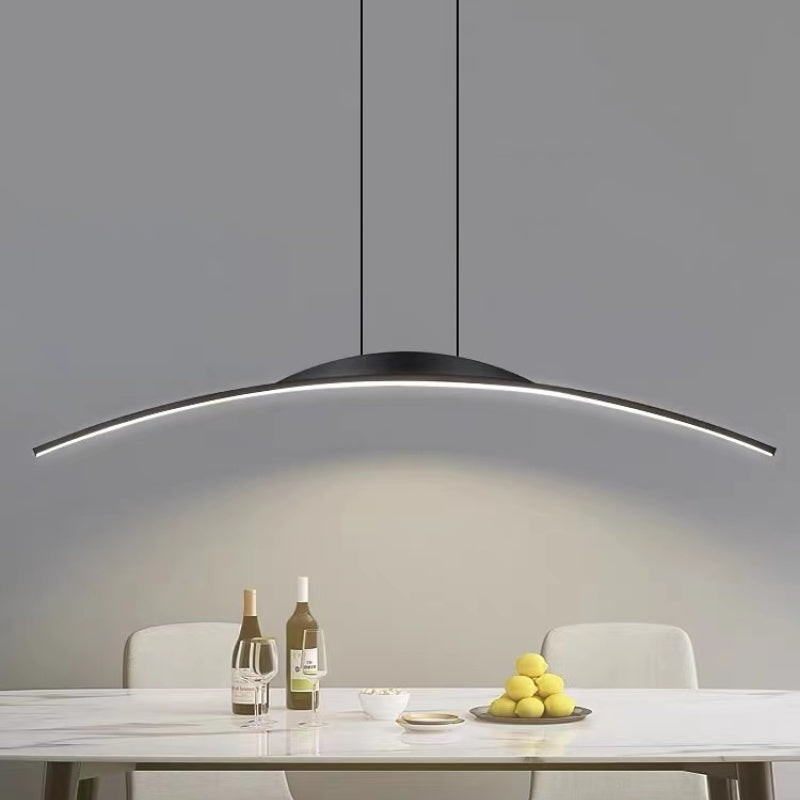 Floa Minimalist Linear Metal Remote Control Pendant Light | ventumra