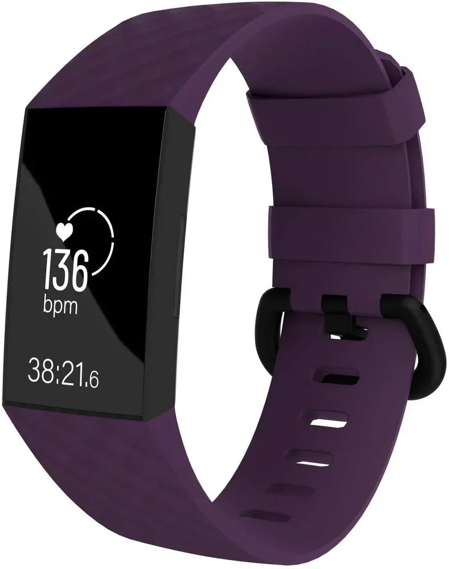 Lila Silikon-Ersatzarmband für Fitbit Charge Four | Ventumra