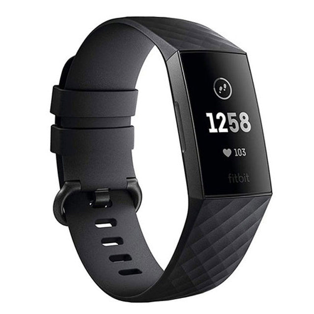 Black Silicone Strap For Fitbit Charge 4 Replacement Band | Ventumra