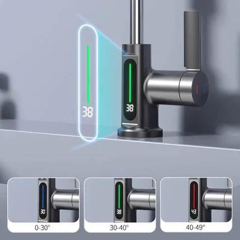 Rubinetto flessibile FlexiHahn — LED, 5 modalità di spruzzo, rotazione a 360°