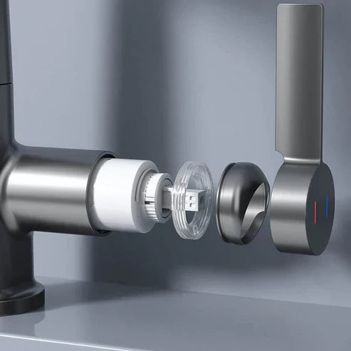 Rubinetto flessibile FlexiHahn — LED, 5 modalità di spruzzo, rotazione a 360°