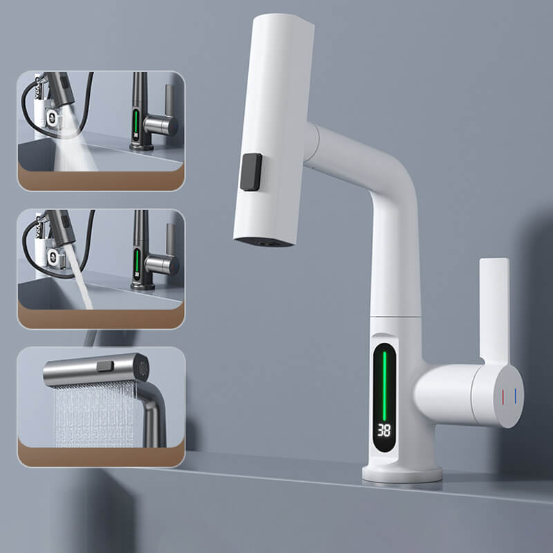 Rubinetto flessibile FlexiHahn — LED, 5 modalità di spruzzo, rotazione a 360°