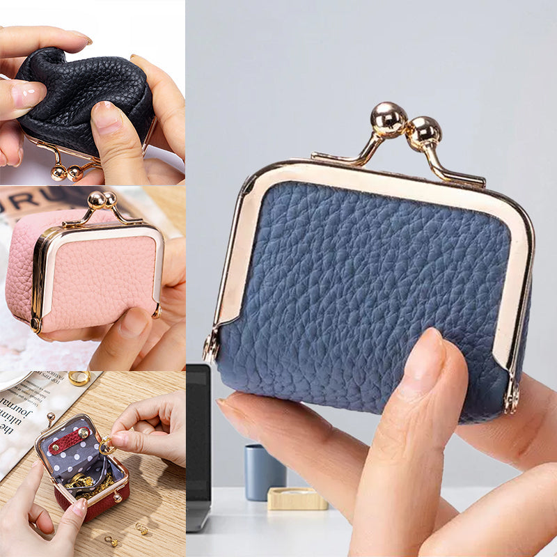 LuxeBox Mini-smykkeskrin — ekte skinn, gullspenne