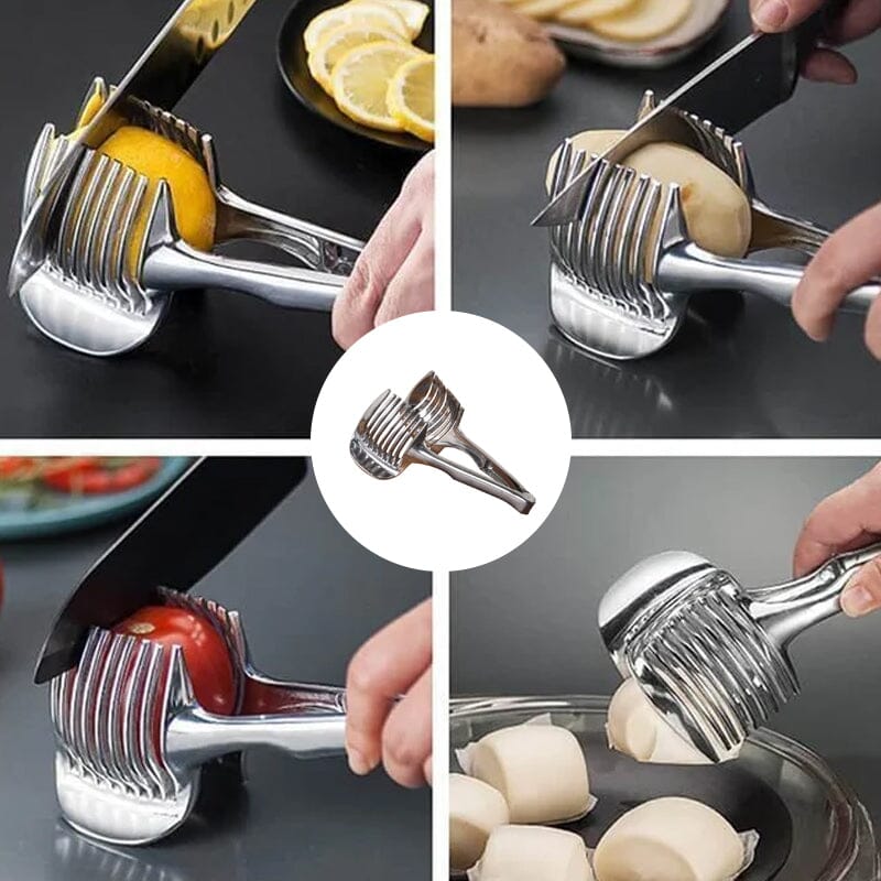 QuickSlice Stainless Steel Vegetable Slicer — Ergonomic Handle