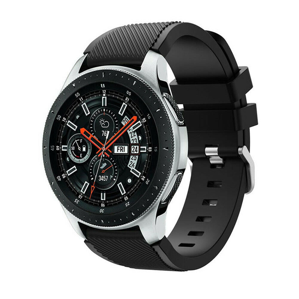 Samsung Galaxy Watch 46mm Black Silicone Strap Band | Ventumra