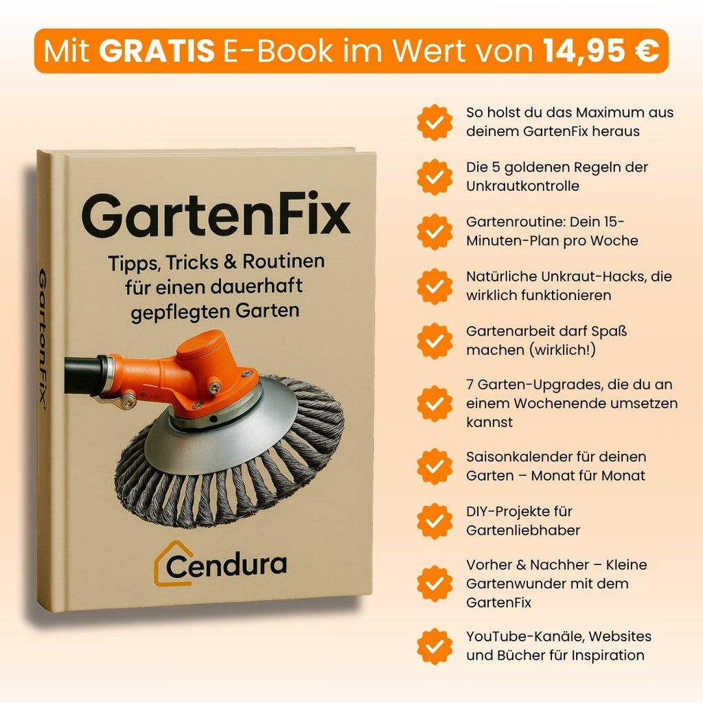 GardenFix Weed Trimmer with 36 Steel Brush Bristles