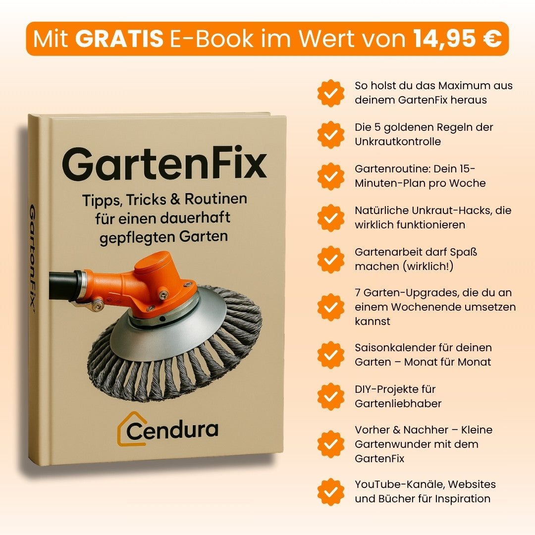 GardenFix Weed Trimmer with 36 Steel Brush Bristles