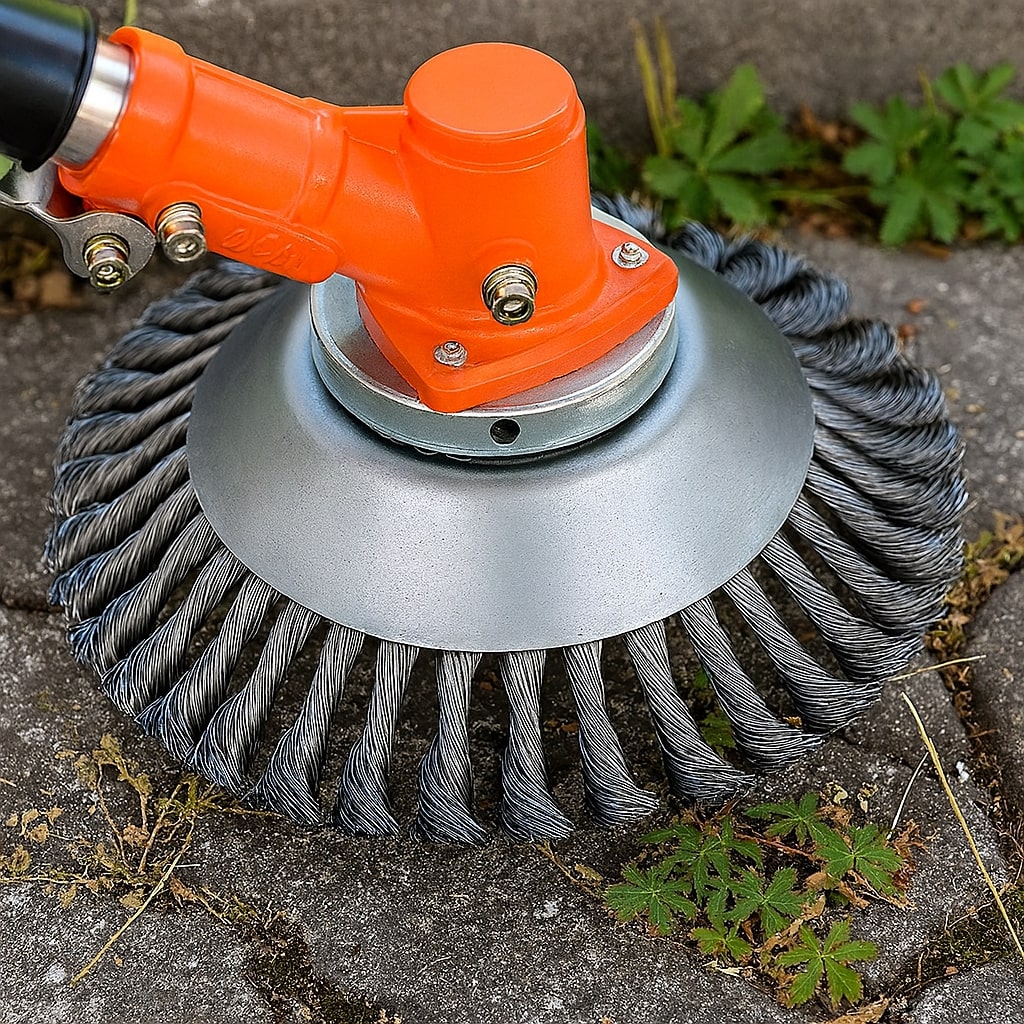GardenFix Weed Trimmer with 36 Steel Brush Bristles