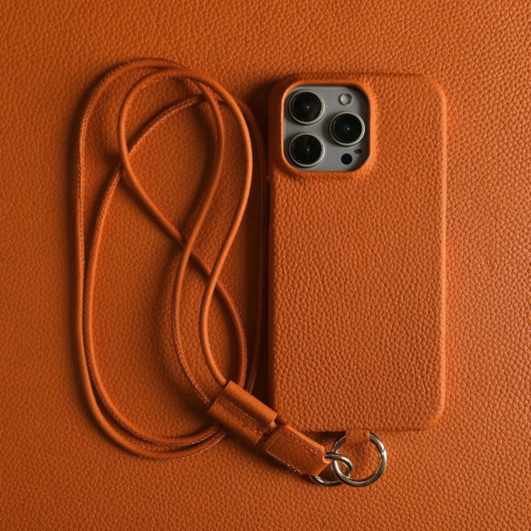 Genuine Leather Phone Case with Crossbody Strap | ventumra