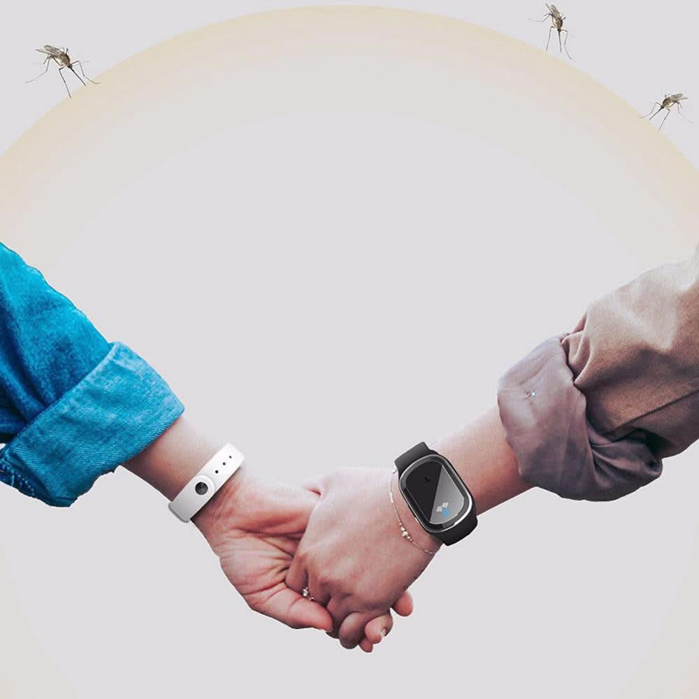 Pulsera repelente de mosquitos ultrasónica AeroGuard — Batería recargable, diseño moderno